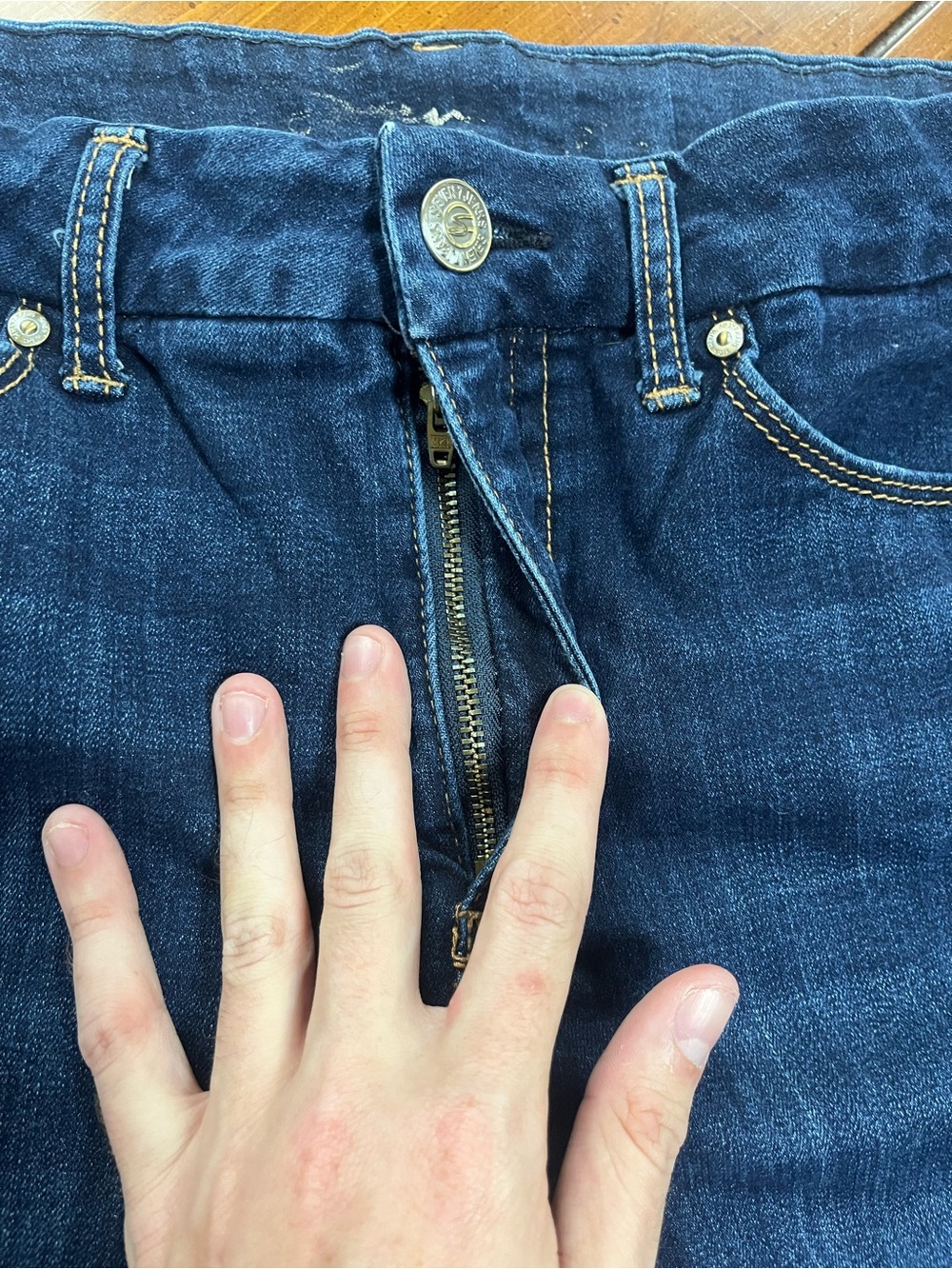 Seven7 Dark Wash High Rise Slim Fit Jeans Women's Size 16 EUC - Picture 6 of 10
